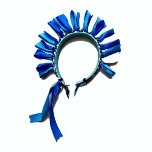 Diadema azul, turquesa y negro