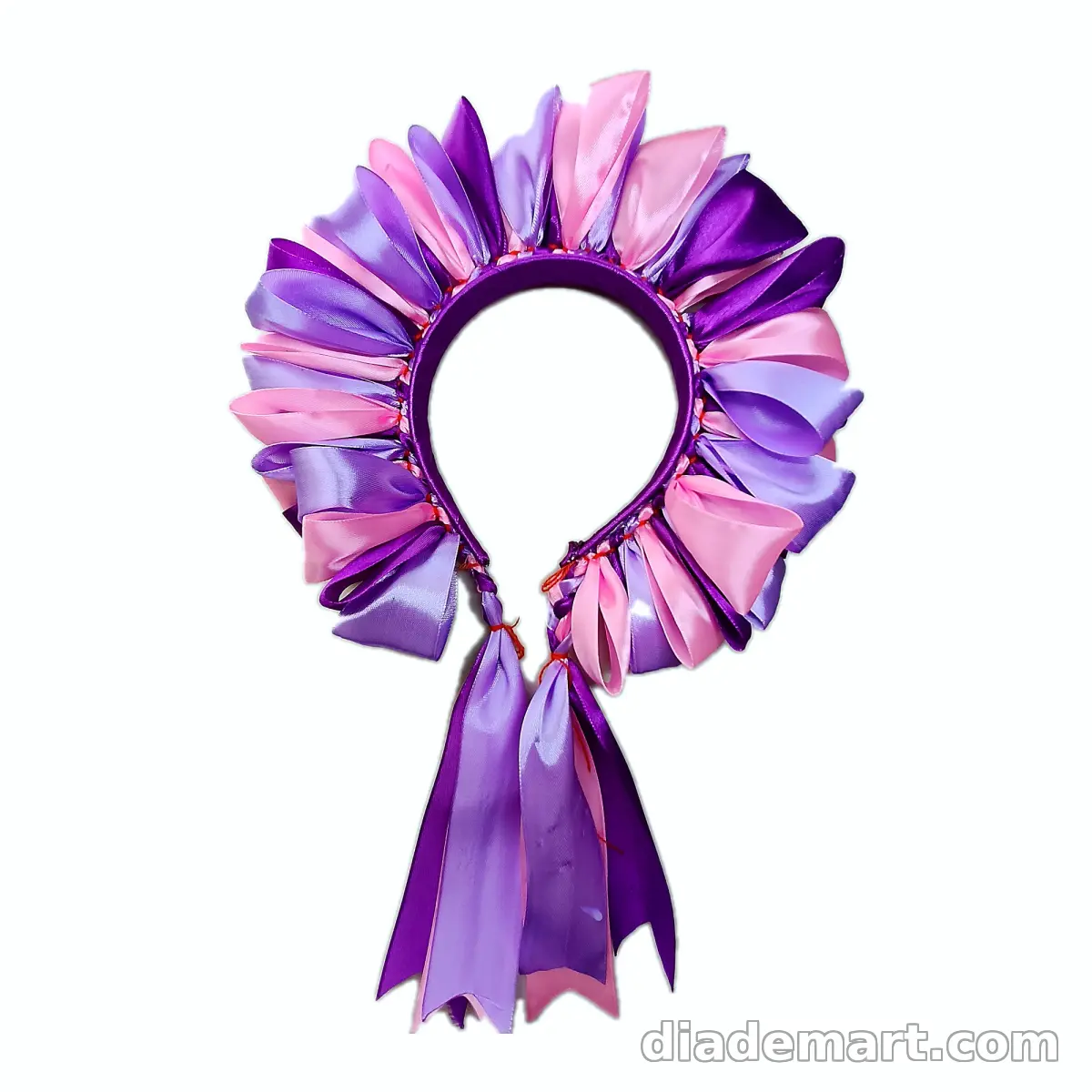 Diadema morado y rosa