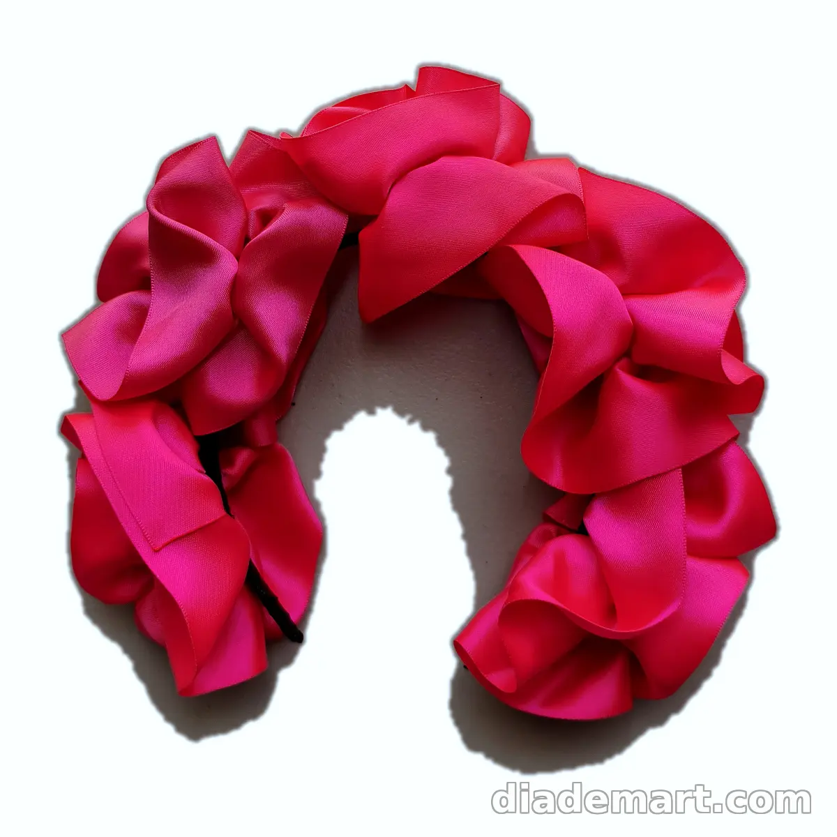 Diadema rojo, rosa y café