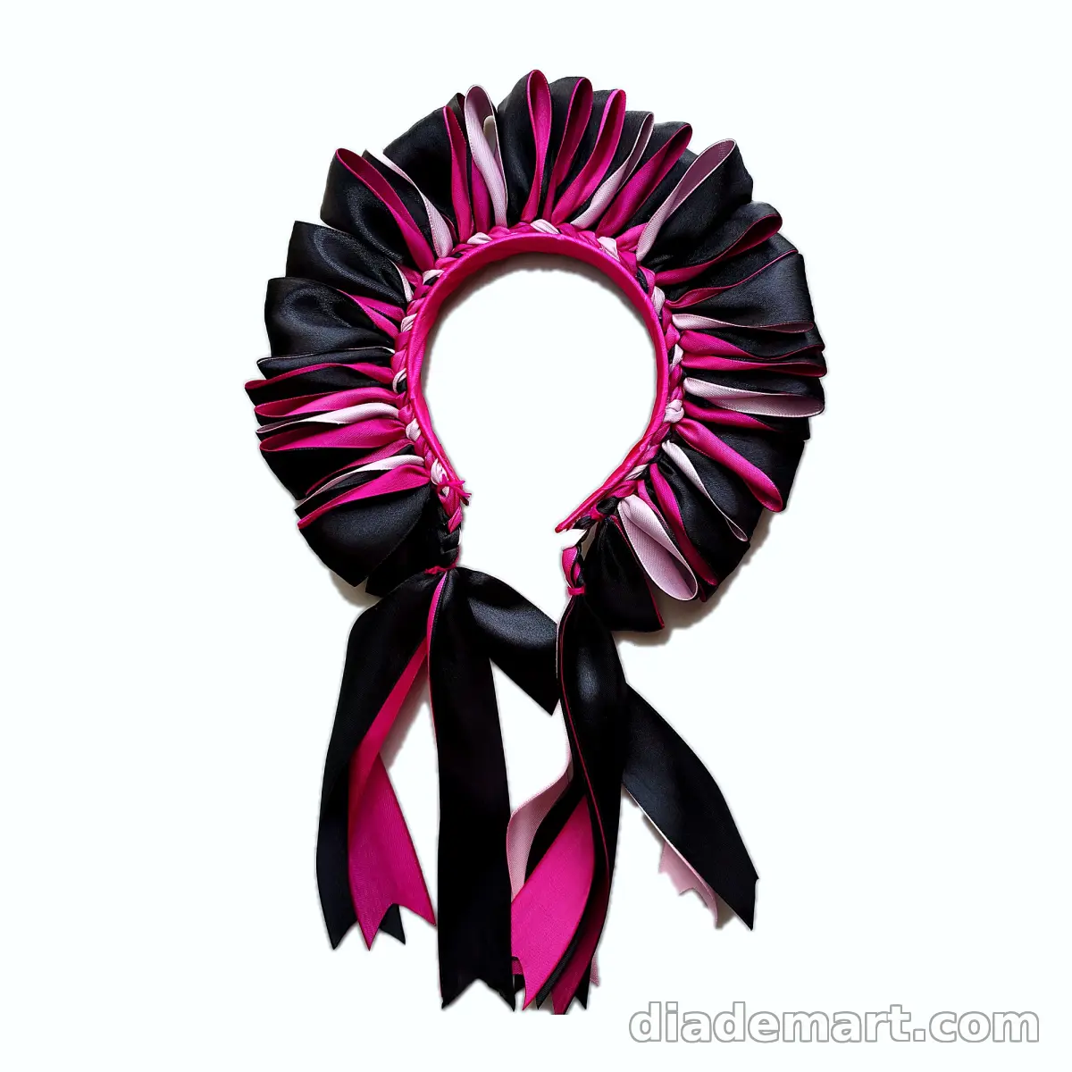Diadema negro y rosa