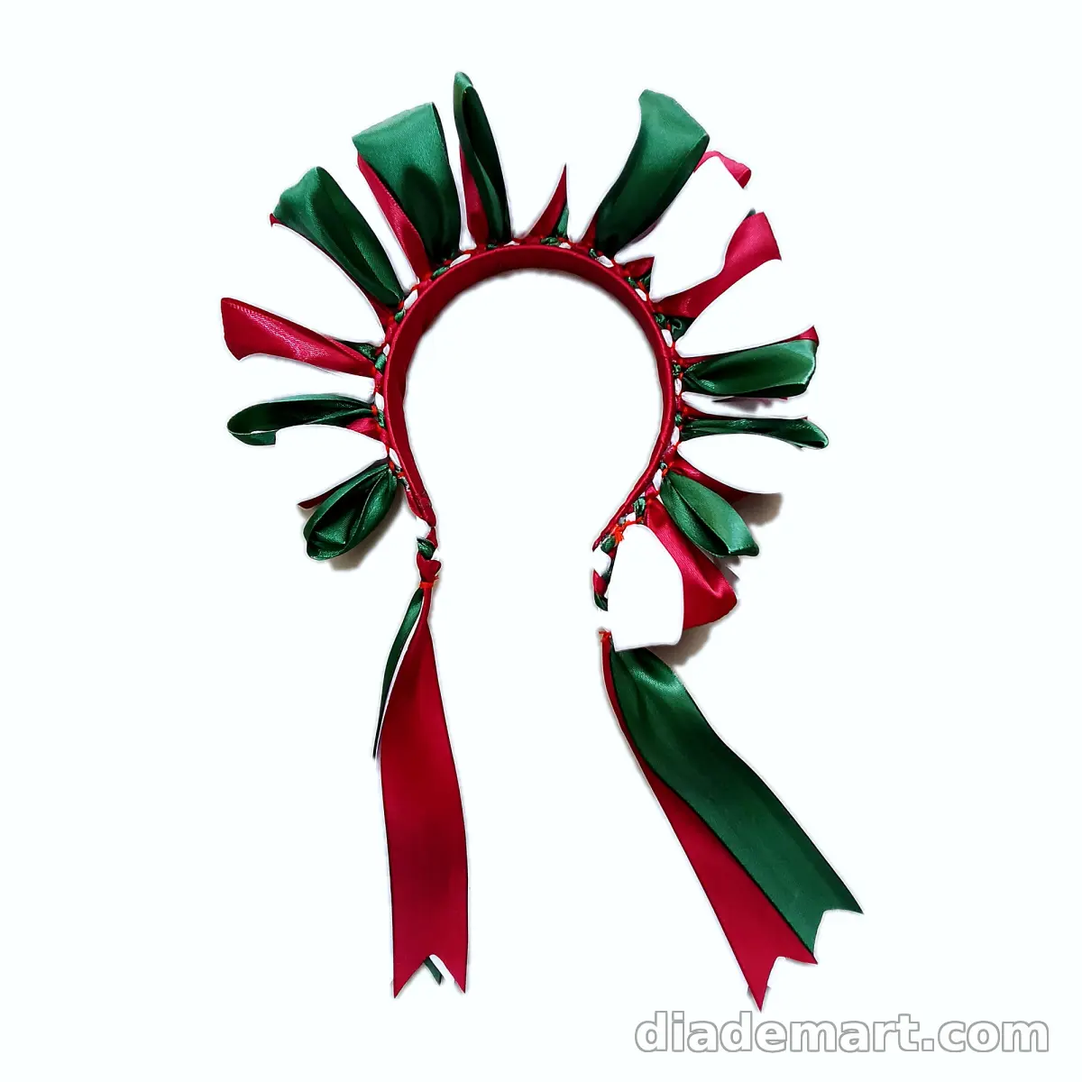 Diadema rojo, verde y negro