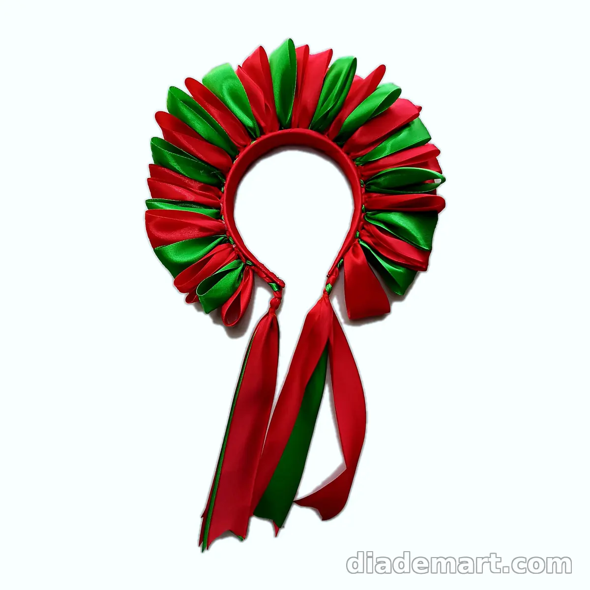 Diadema rojo, verde y negro