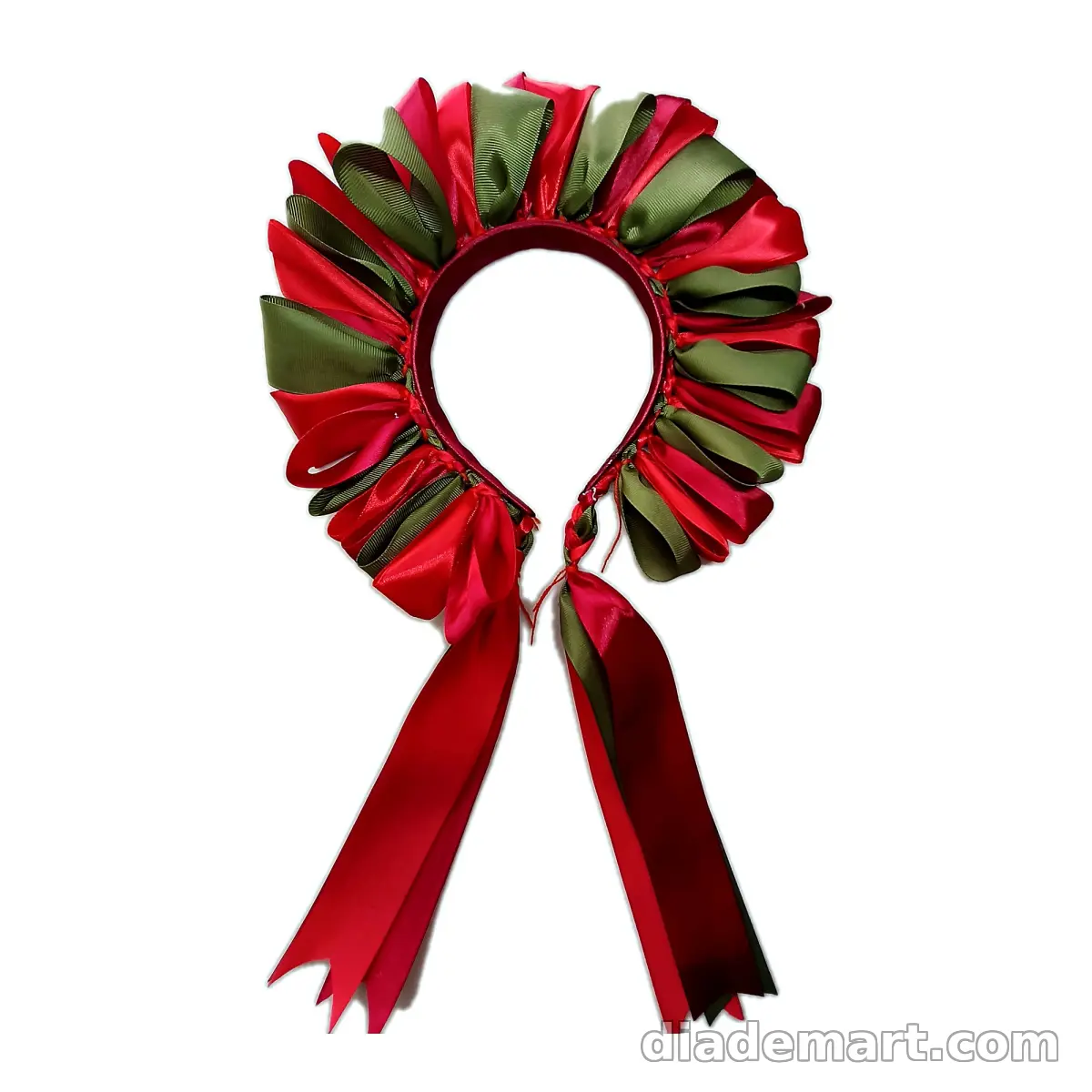 Diadema rojo, amarillo y negro