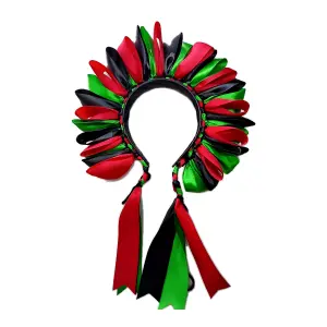 Diadema rojo, negro y verde