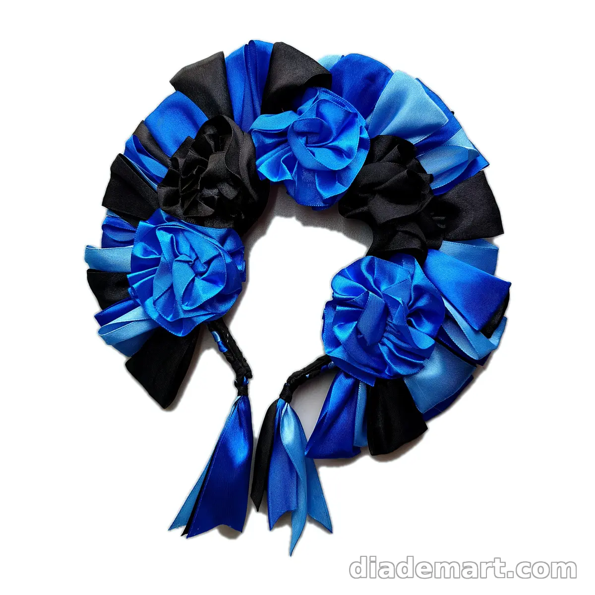 Diadema azul y negro