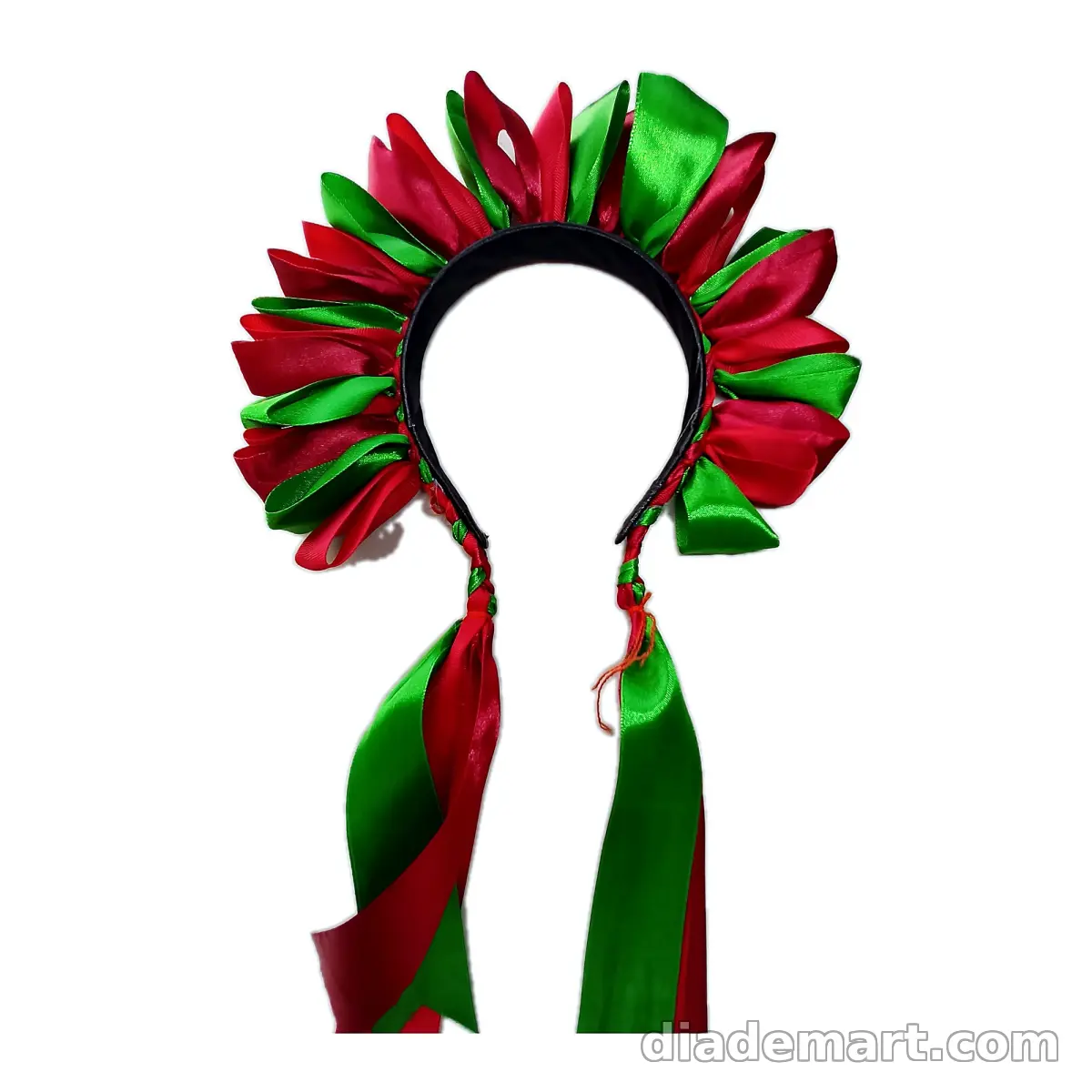 Diadema rojo, verde y negro