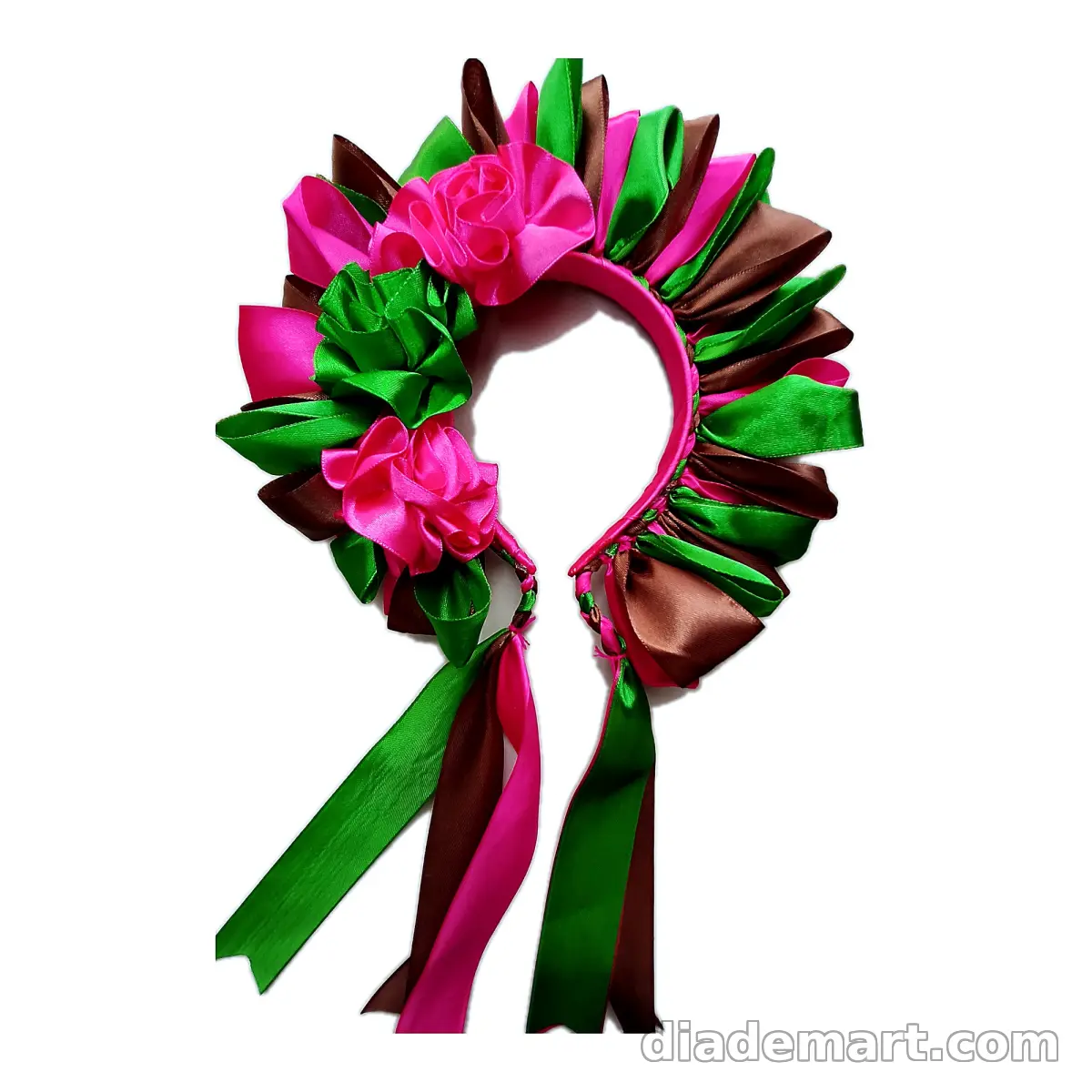 Diadema de flores multicolor